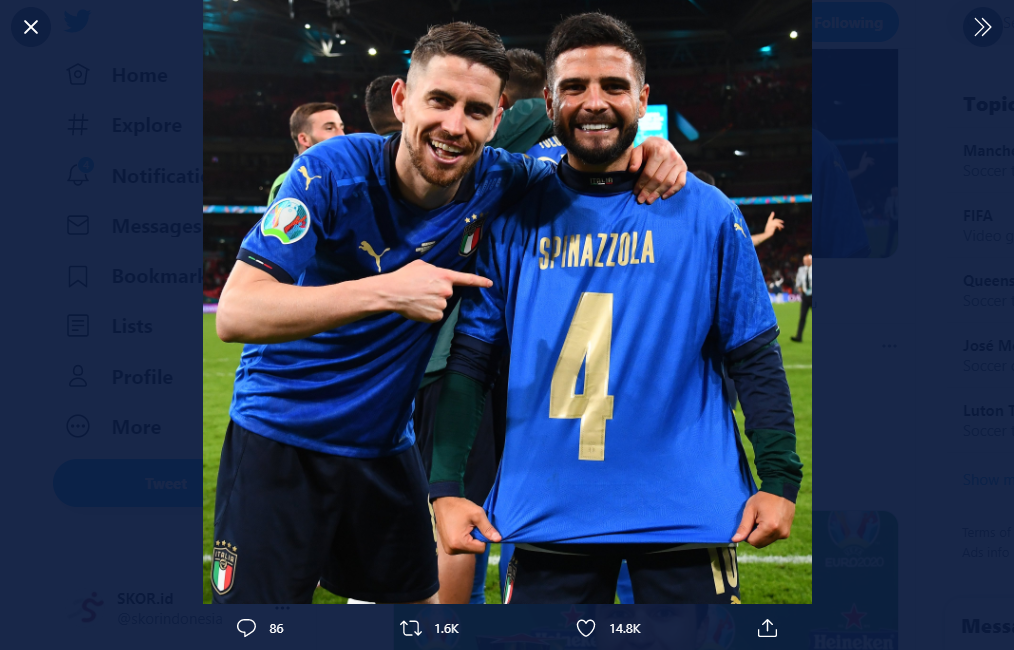 Gerak Cepat, AC Milan Sasar Dua Bintang Italia di Euro 2020