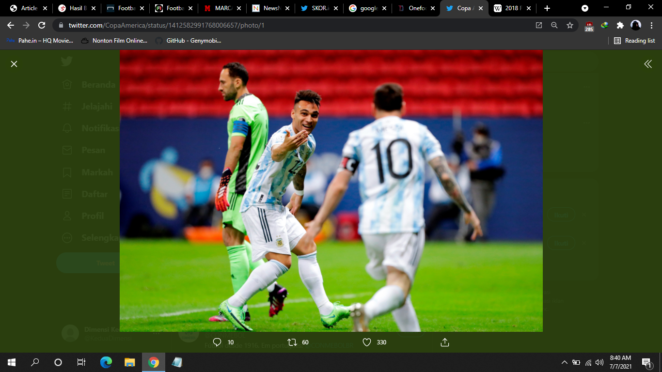 Daftar Top Skor Copa America 2021: Lionel Messi dan Lautaro Martinez Berebut Posisi Puncak 