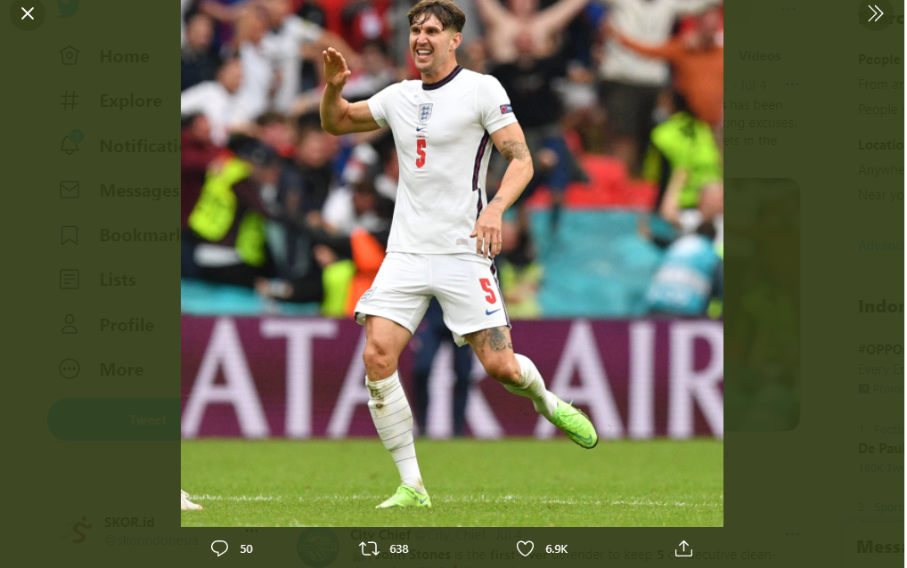 VIDEO:  John Stones soal Para Pemimpin Tim di Skuad Inggris Jelang Final Euro 2020