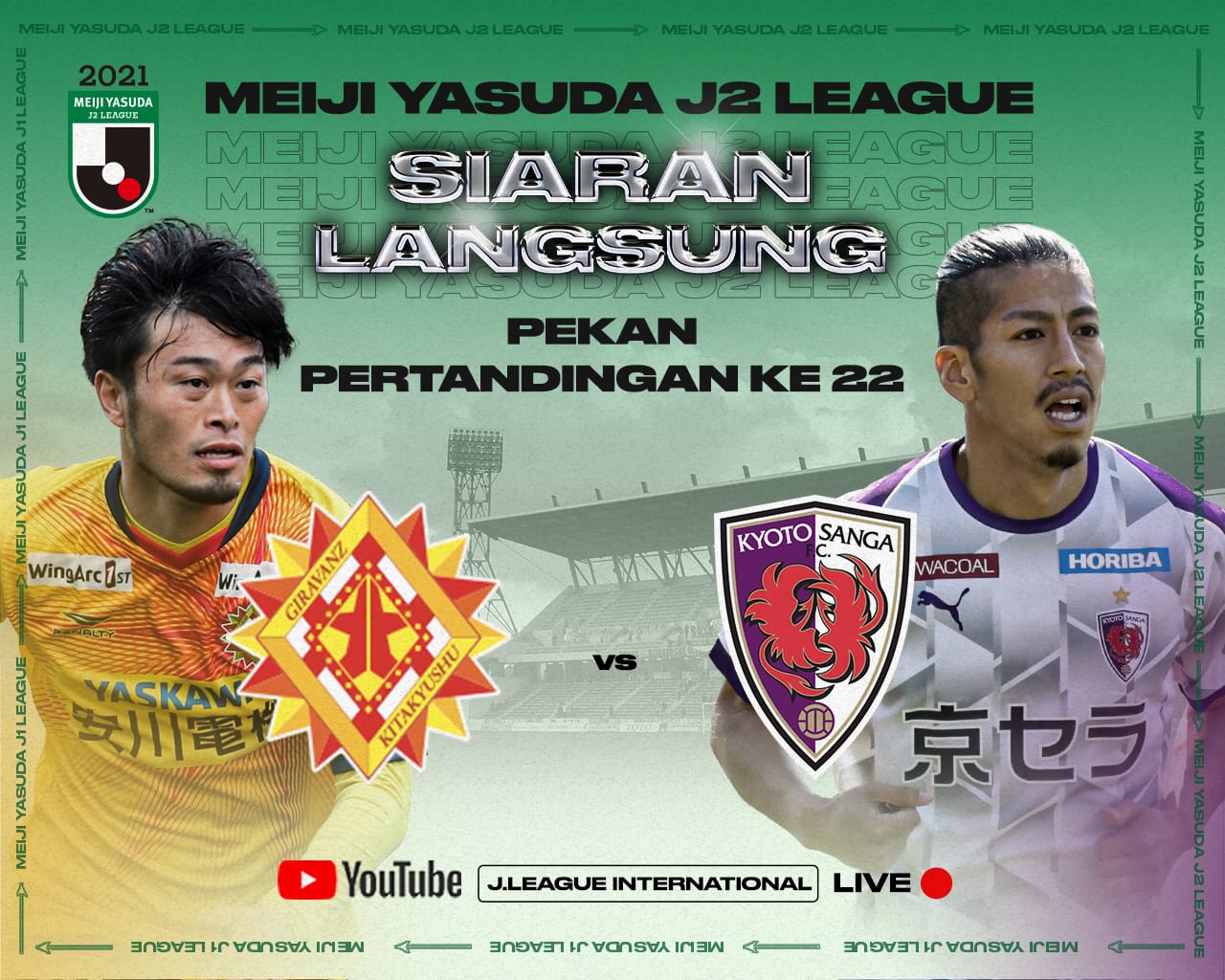 Tonton Gratis Sekarang! J2 League: Giravanz Kitakyushu vs Kyoto Sanga