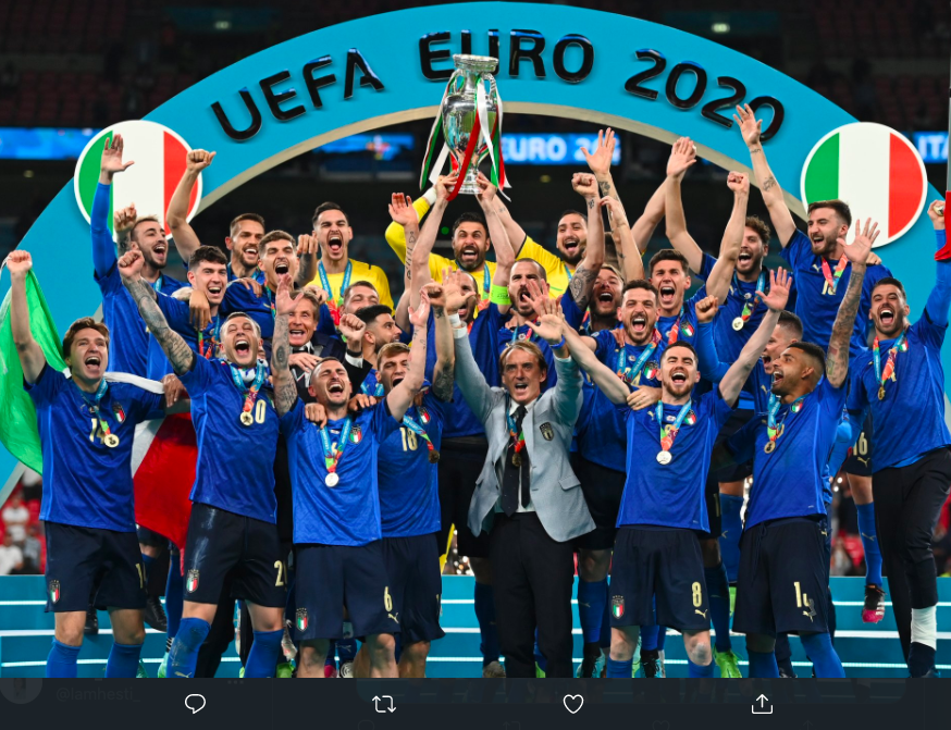 Kata Roberto Mancini setelah Italia Tekuk Inggris di Final Euro 2020