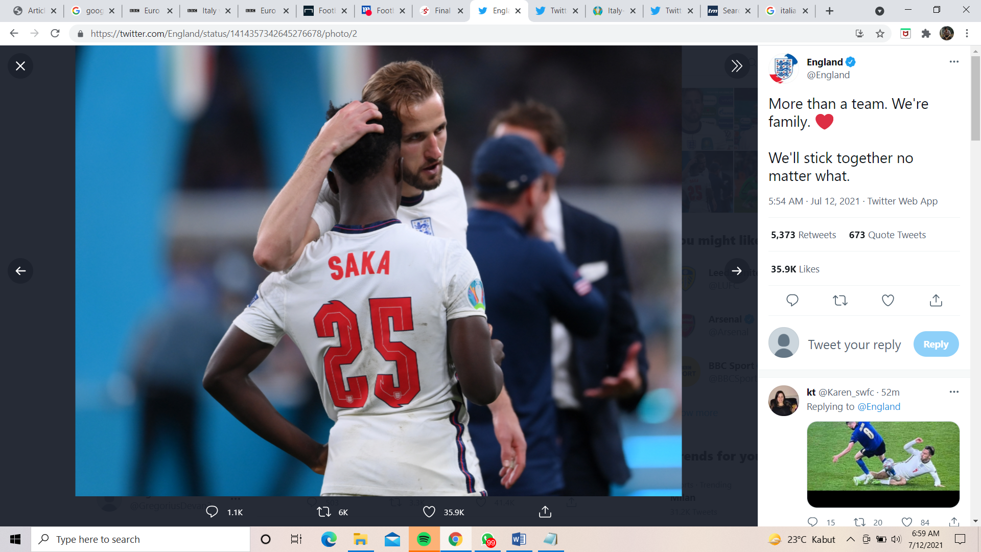 Harry Kane: Kekalahan di Final Euro 2020 Bakal Menyakitkan Sepanjang Karier