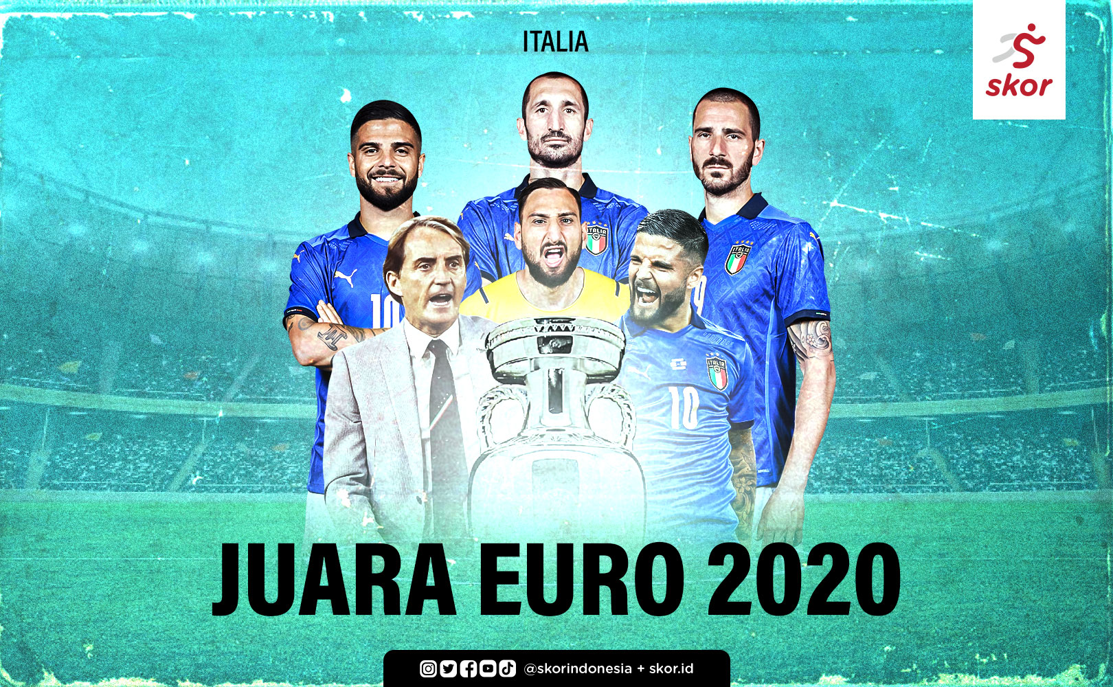 Hasil Final Euro 2020 - Italia vs Inggris: Italia Juara setelah Menang 3-2 dalam Adu Penalti