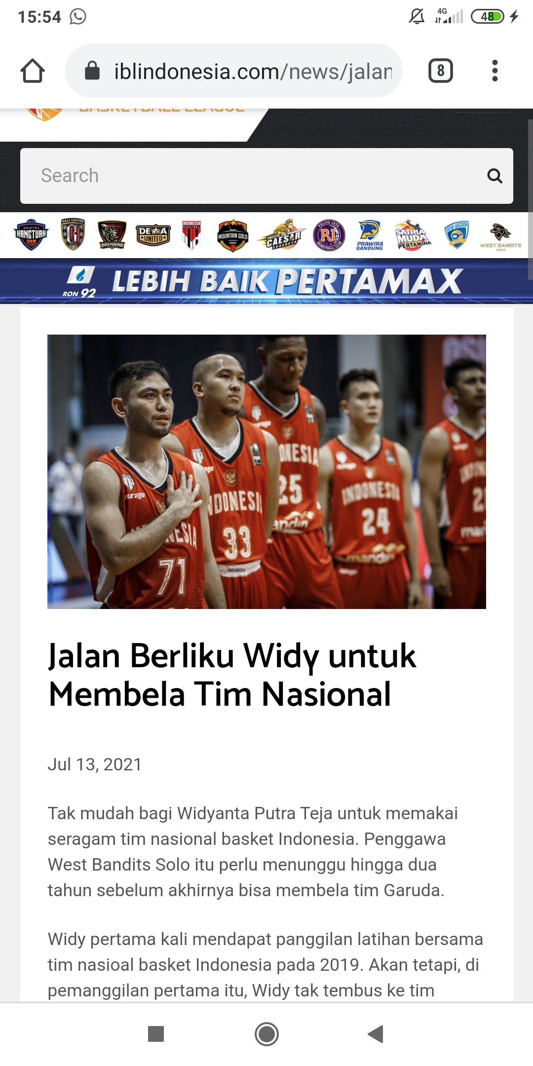 Terdampak Covid-19, TC Timnas Basket Indonesia Bisa Dimulai Lebih Cepat