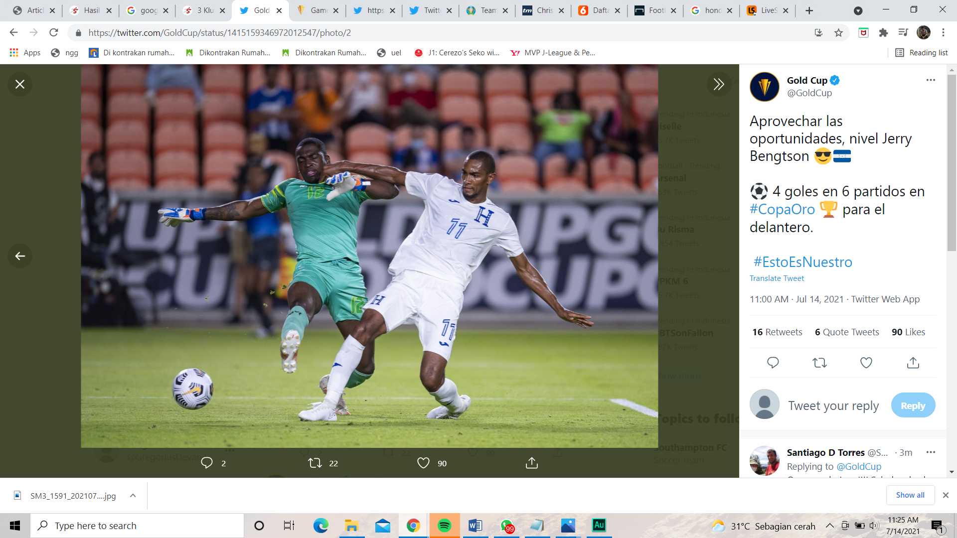 Hasil Piala Emas CONCACAF 2021 - Honduras vs Grenada: Los Cartrachos Menang Telak