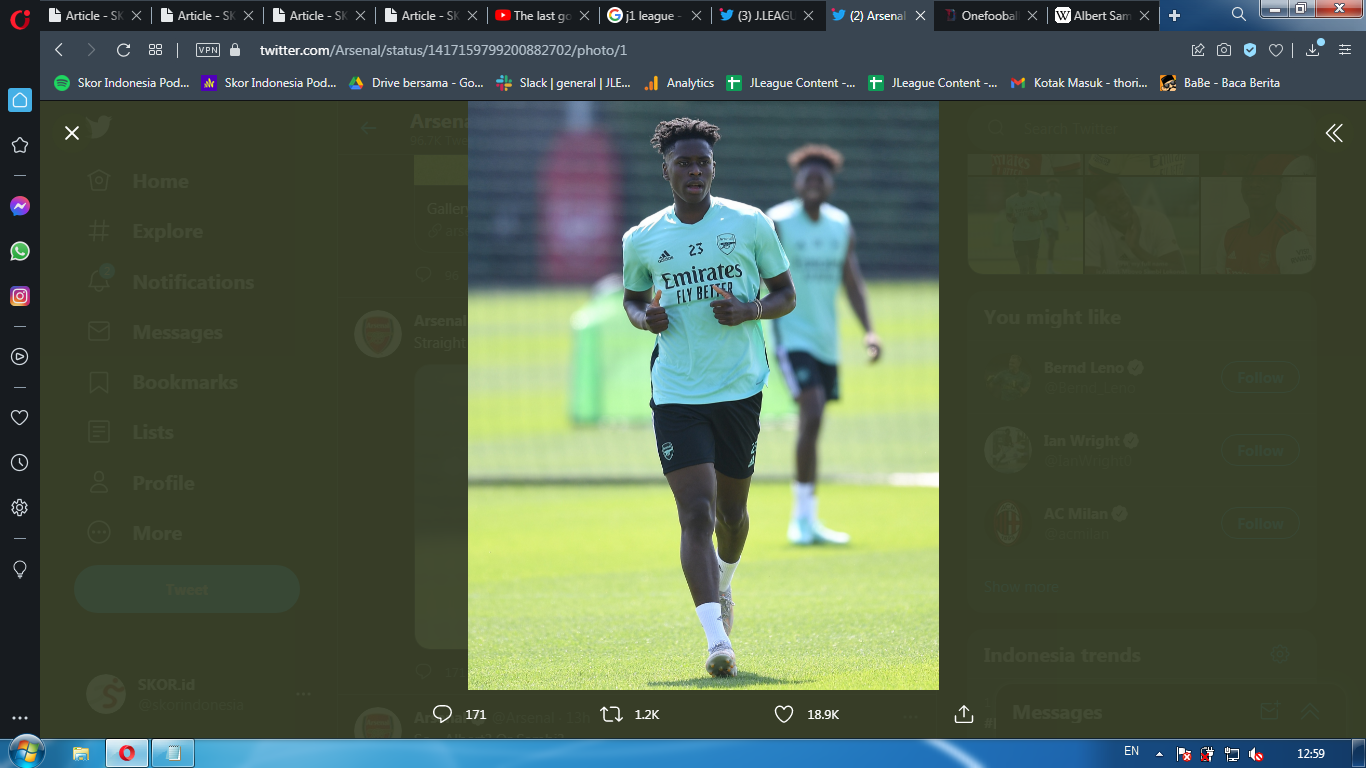 VIDEO: Wawancara Perdana Pemain Anyar Arsenal, Albert Sambi Lokonga