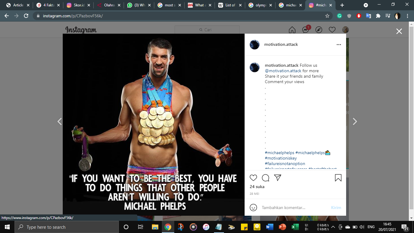 Rekor Peraih Medali Olimpiade Terbanyak dalam Satu Edisi, Michael Phelps Tak Sendirian