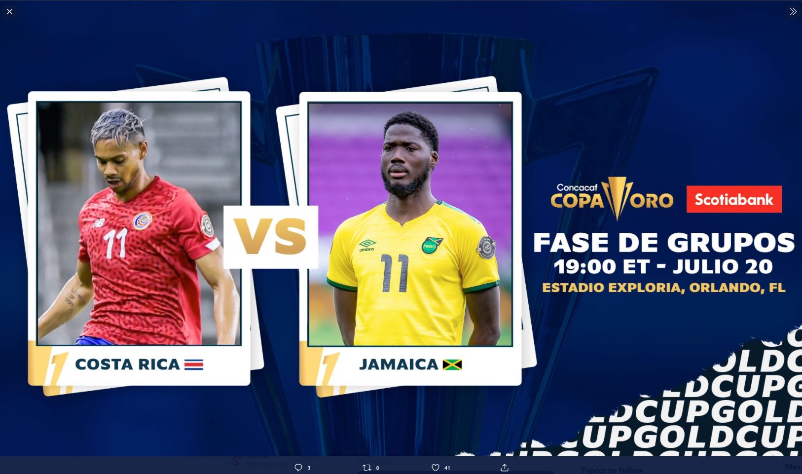 Link Live Streaming Kosta Rika vs Jamaika di Piala Emas CONCACAF 2021