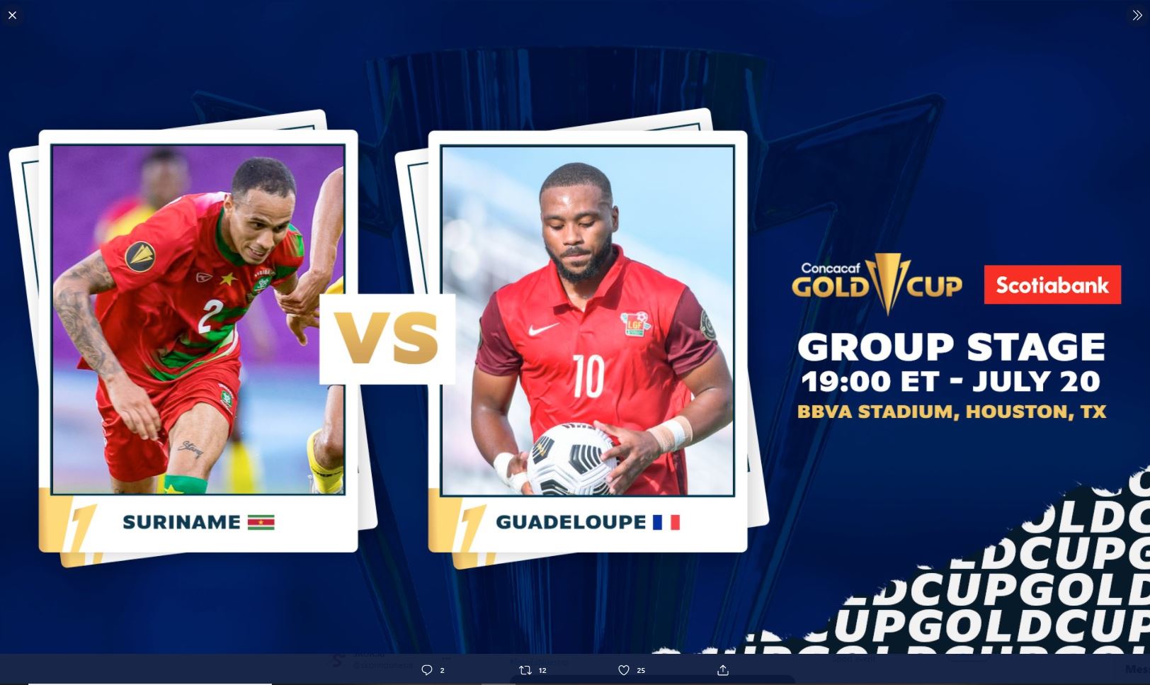 Link Live Streaming Suriname vs Guadeloupe di Piala Emas CONCACAF 2021
