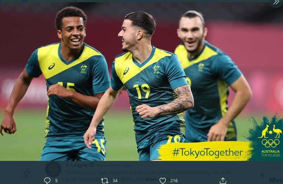 Olimpiade Tokyo 2020:  Kualitas Liga Domestik Kunci Sukses Australia Menang atas Argentina