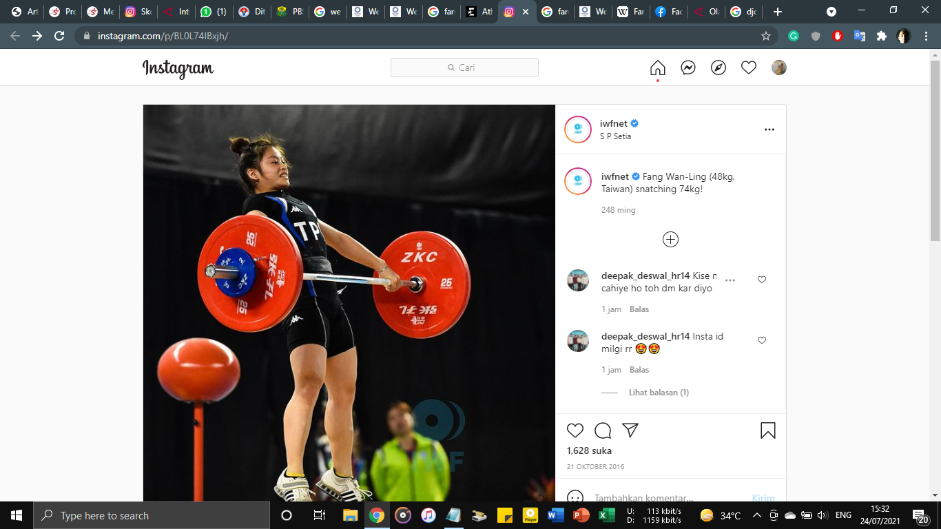 Mengenal Fang Wan-ling, Lifter Jelita yang Mencuri Perhatian di Olimpiade Tokyo 2020
