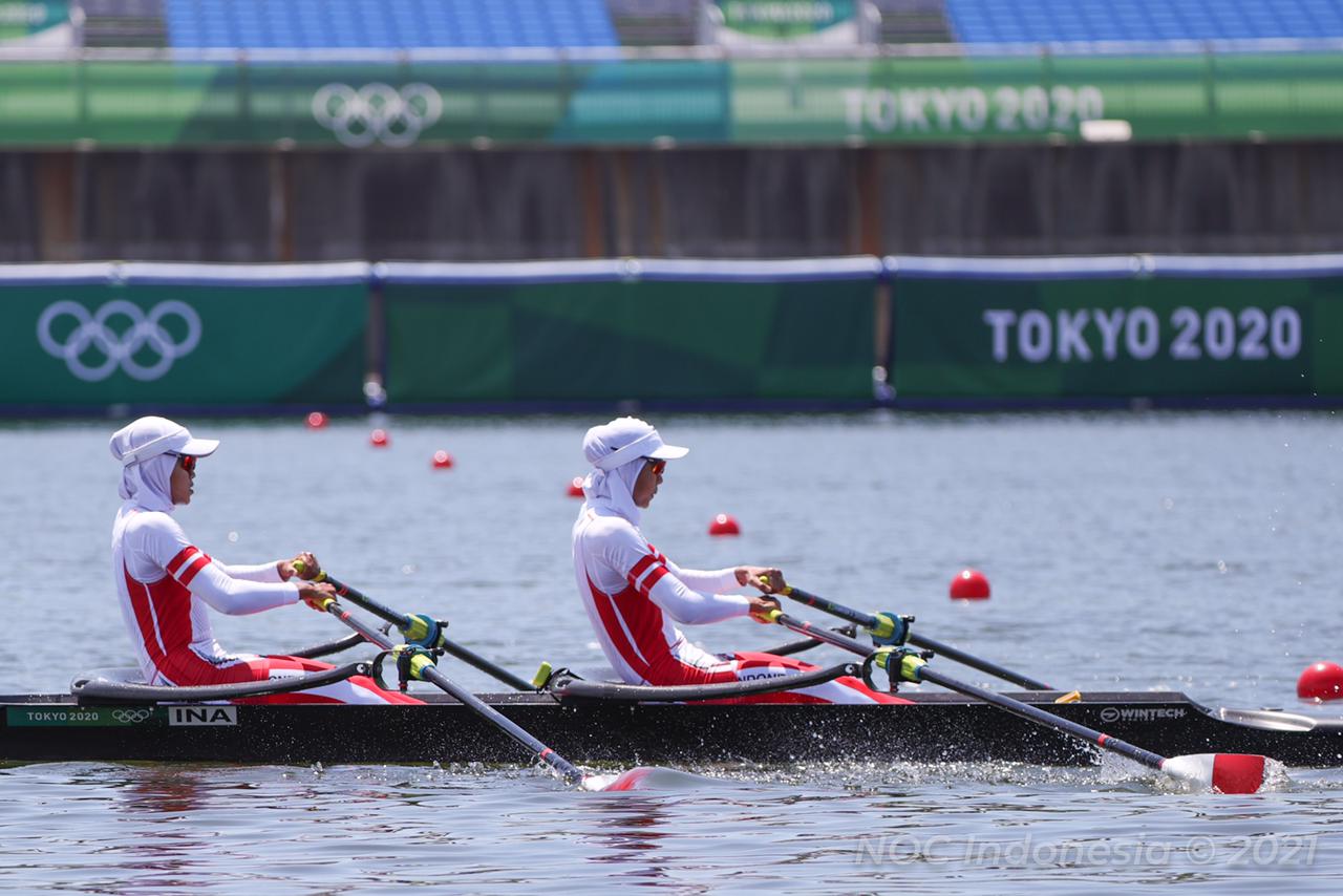 Terhenti, Duo Rowing Indonesia Petik  Pelajaran dari Olimpiade Tokyo 2020