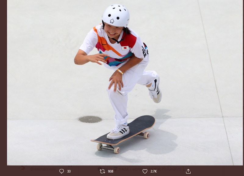 Skateboard Olimpiade Tokyo 2020: Podium Street Putri Didominasi Dara yang Belum Punya SIM