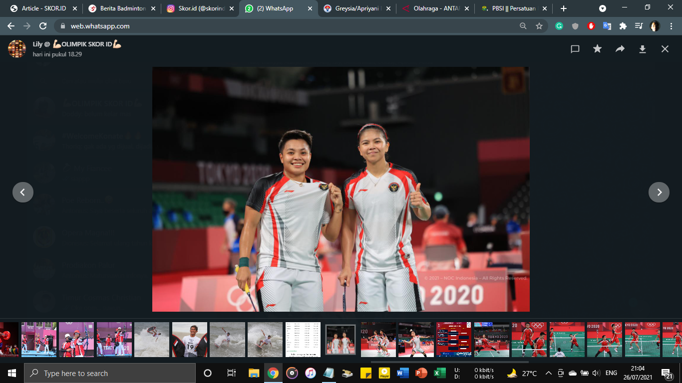 Olimpiade Tokyo 2020: Greysia Polii/Apriyani Rahayu Ogah Pikirkan Lawan di Perempat Final