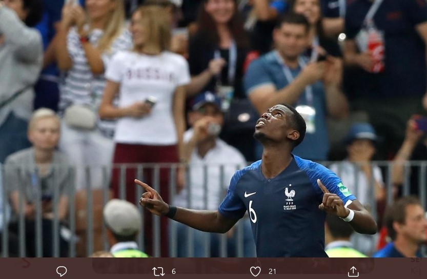 VIDEO:  Paul Pogba saat Membawa Prancis Mengalahkan Kroasia dalam Final Piala Dunia 2018