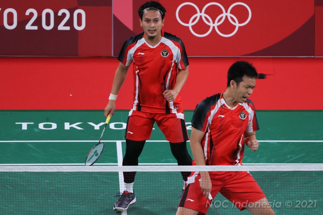 Hasil Bulu Tangkis Olimpiade Tokyo 2020: Mohammad Ahsan/Hendra Setiawan Menang Mudah atas Pasangan Malaysia