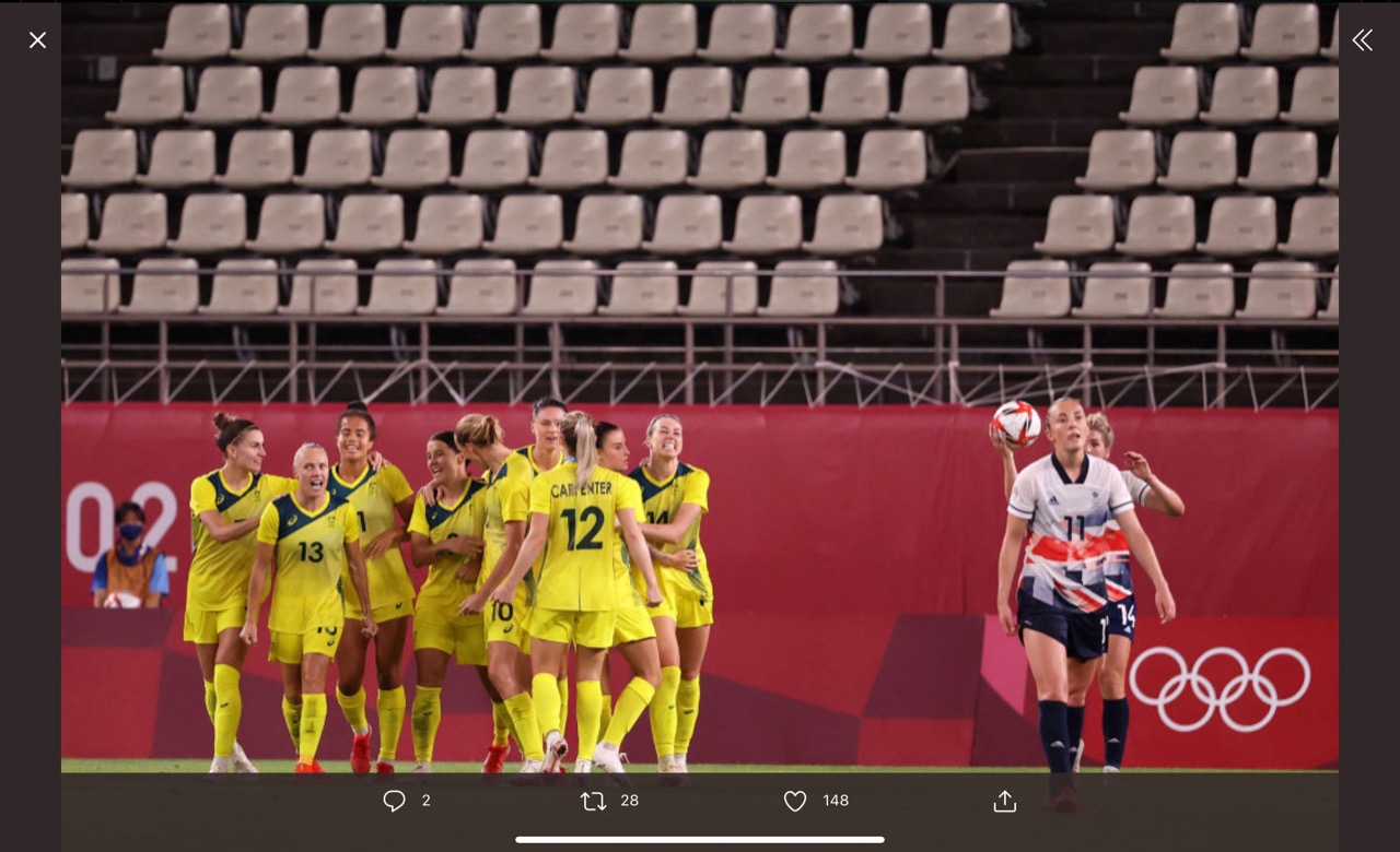 Hasil Sepak Bola Putri Olimpiade Tokyo: Inggris Raya Tersingkir di Tangan Australia