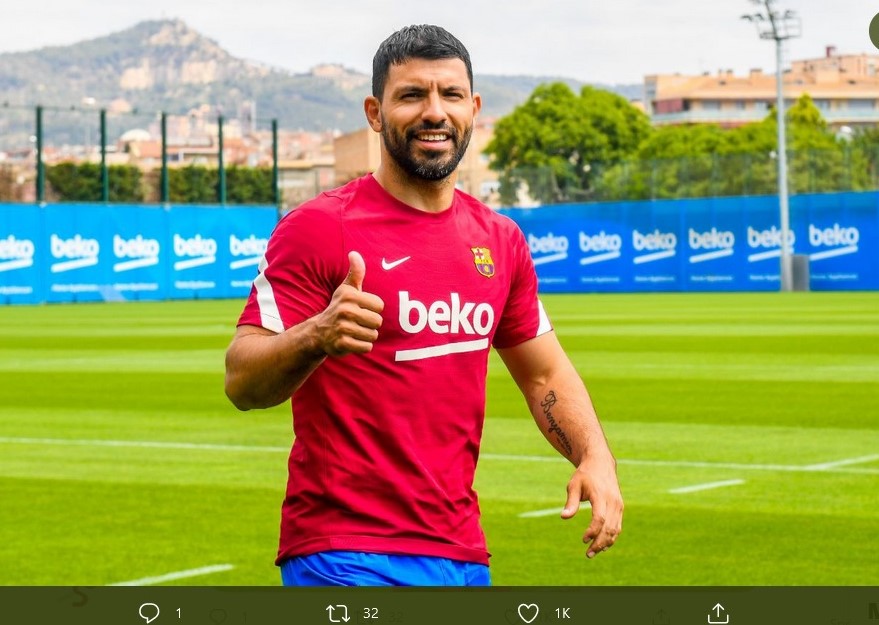 VIDEO: Mengintip Latihan Pertama Sergio Aguero di Barcelona
