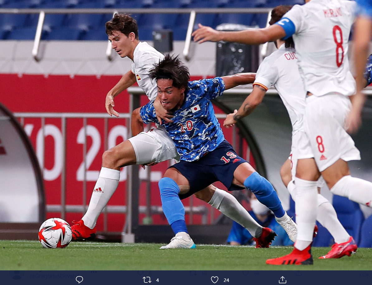 Hasil Sepak Bola Putra Olimpiade Tokyo: Tuan Rumah Tumbang, Spanyol Susul Brasil ke Final