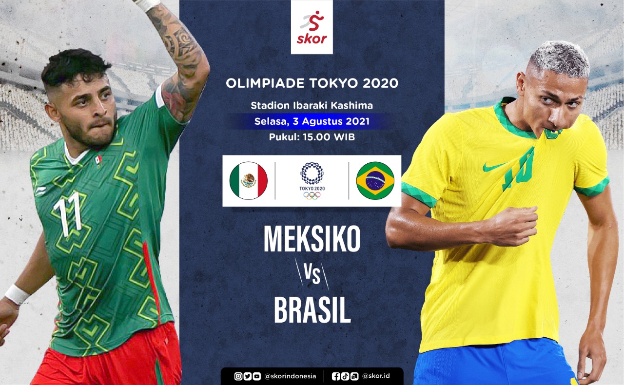 Link Live Streaming Semifinal Sepak Bola Putra Olimpiade Tokyo 2020: Meksiko vs Brasil
