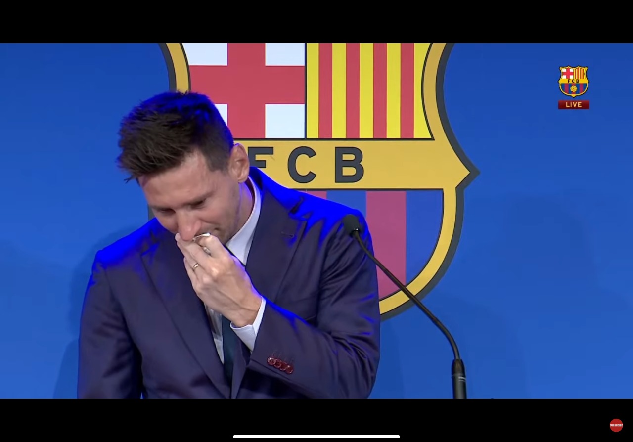 Lionel Messi Buka Konferensi Pers Perpisahan dengan Tangisan