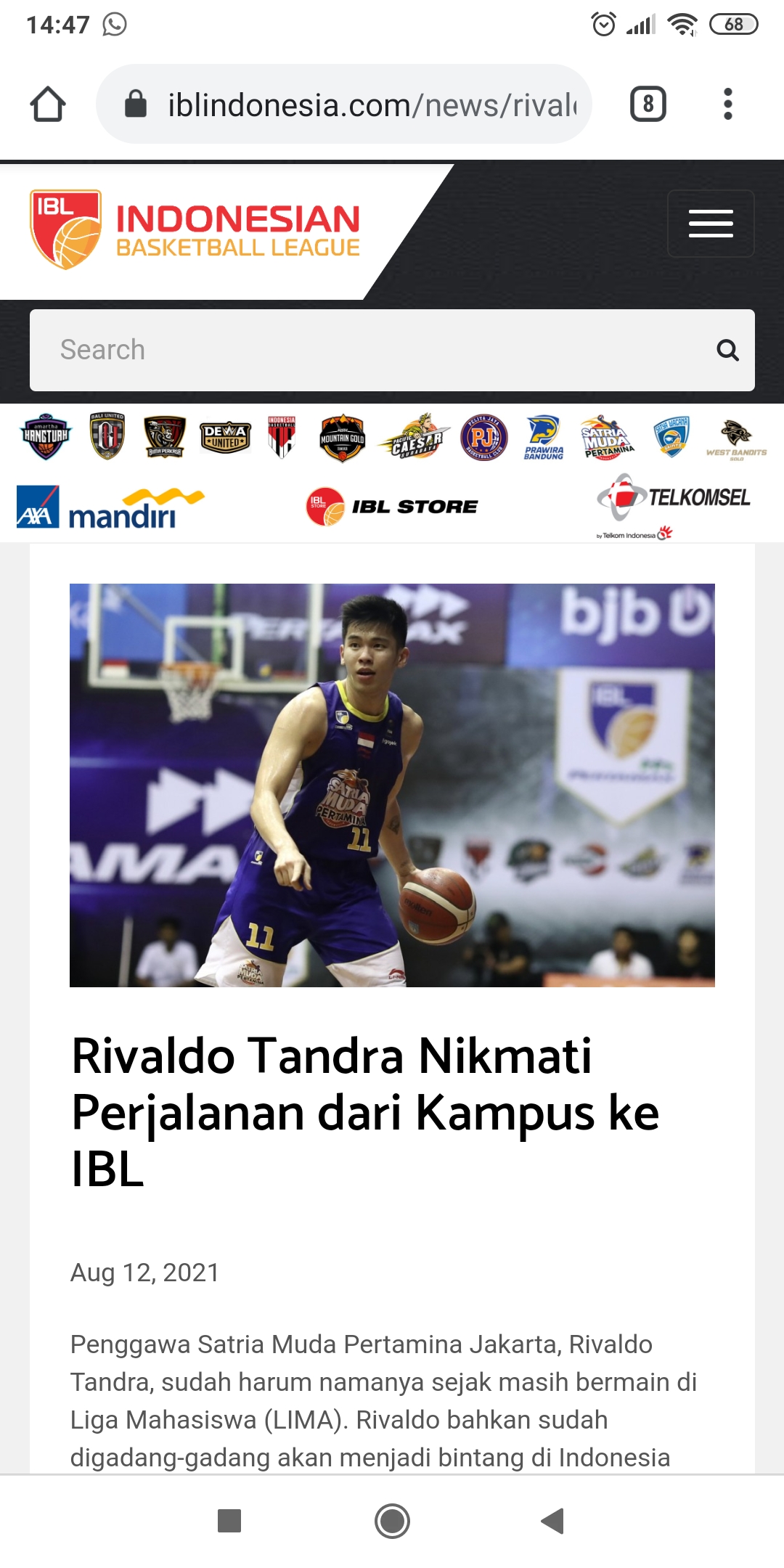 Pensiun Dini dari Basket, Rivaldo Tandra Pilih Dunia Bisnis