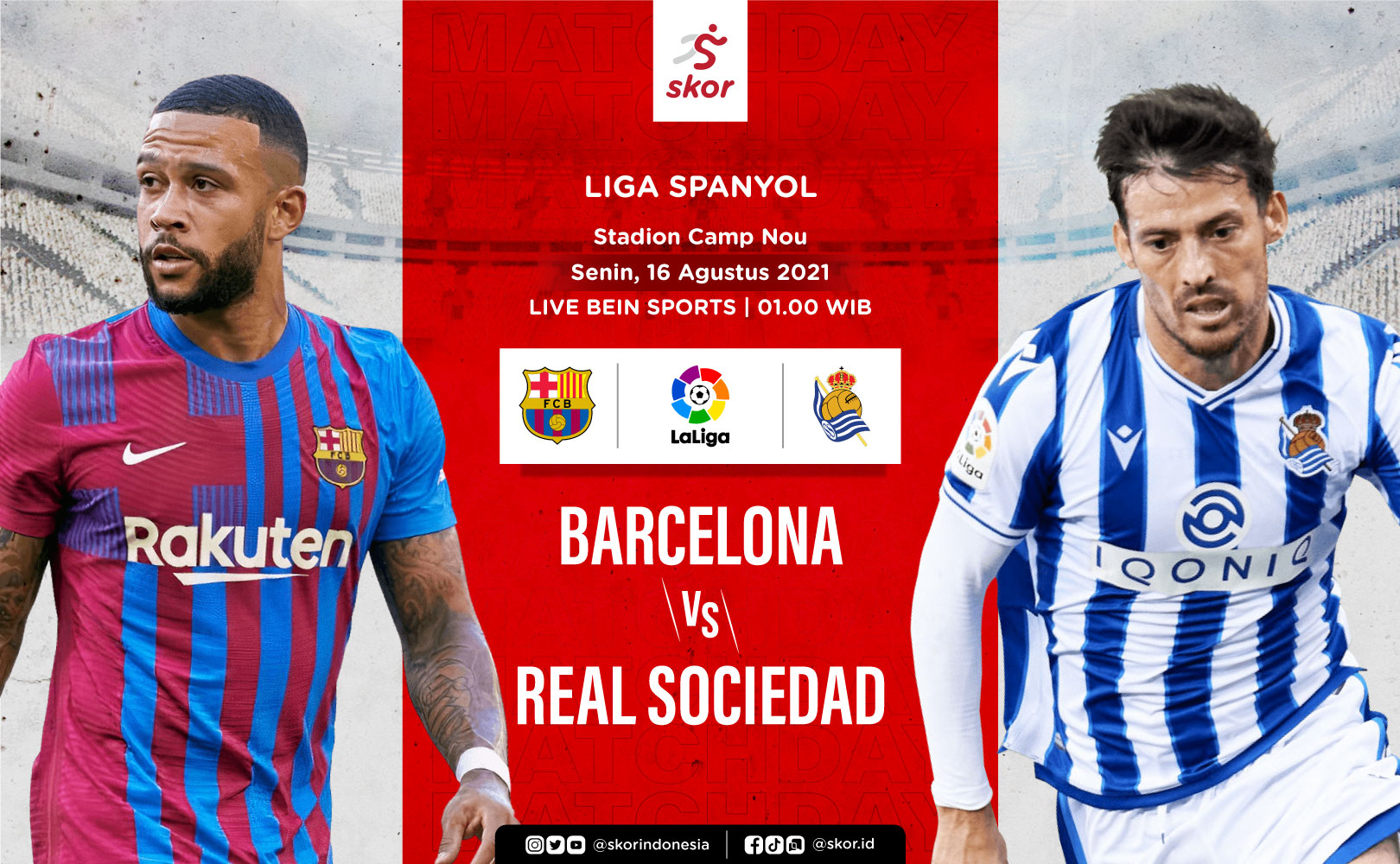 Link Live Streaming Barcelona vs Real Sociedad di Liga Spanyol