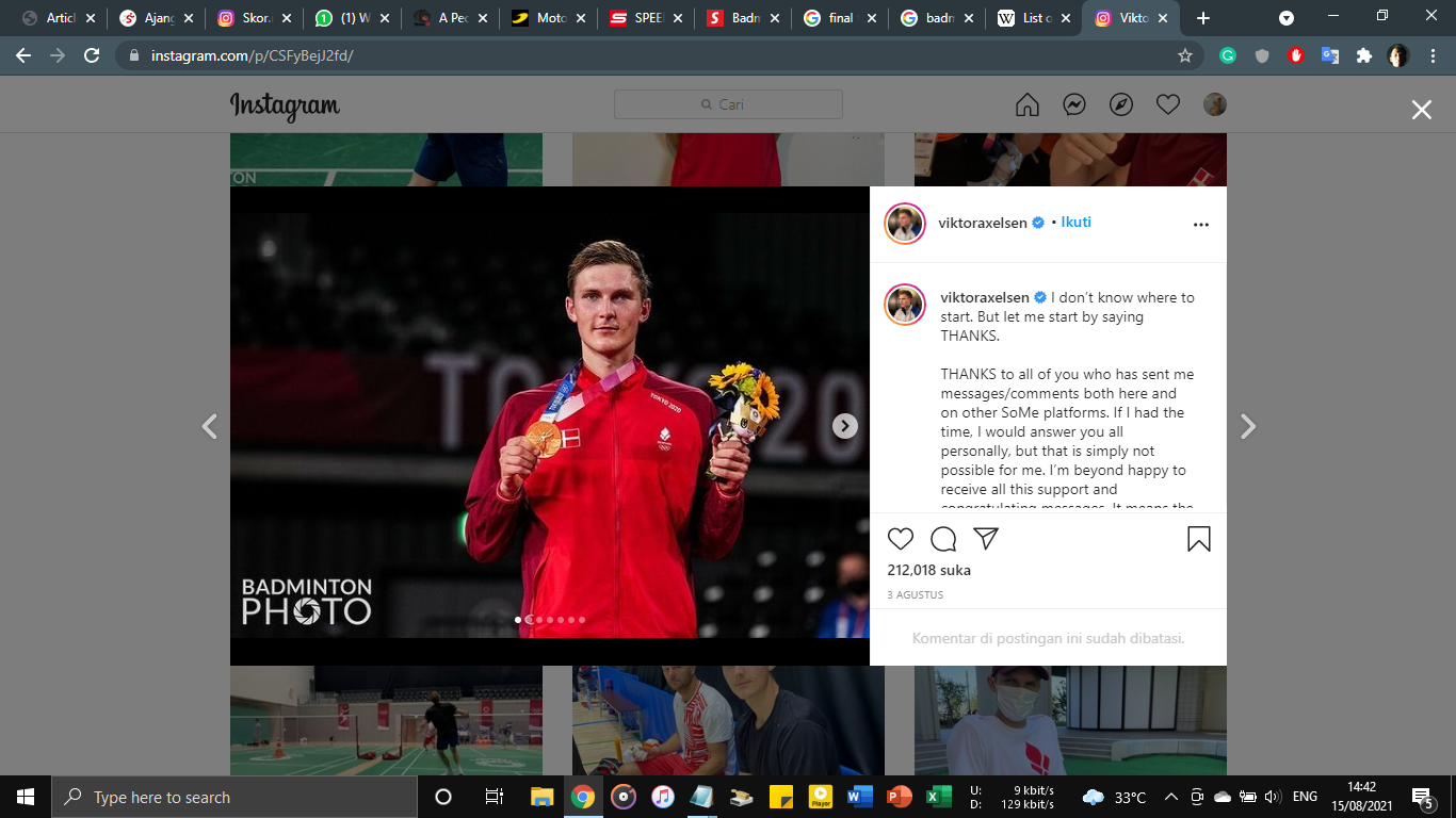 Medali Emas Viktor Axelsen di Olimpiade Tokyo jadi Momen Terbaik Bulu Tangkis Eropa Tahun 2021