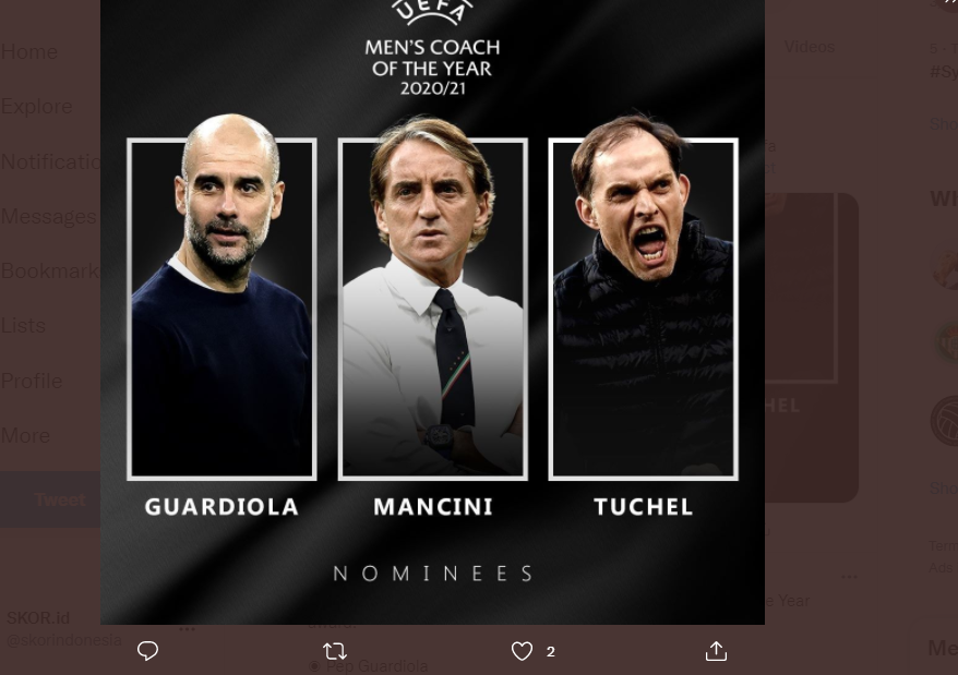 Dibanding Guardiola dan Mancini, Tuchel Dijagokan Rebut Penghargaan Pelatih Terbaik UEFA