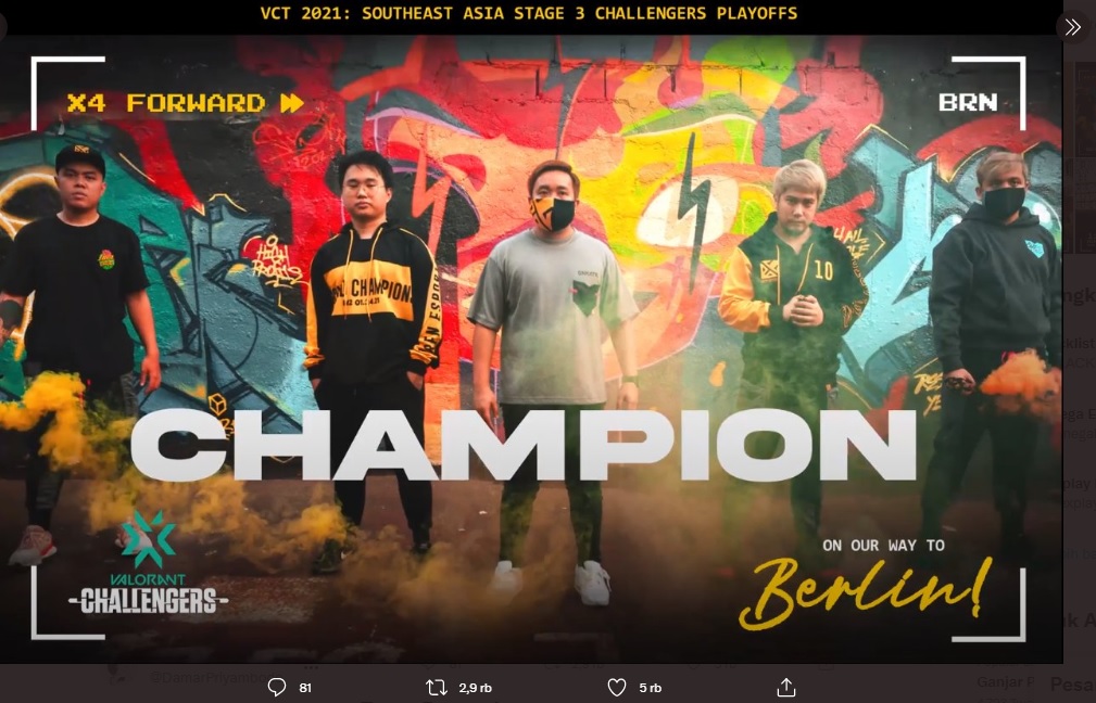 Bren Esports Keluar Sebagai Juara VCT 2021 SEA Stage 3  Challengers Playoffs