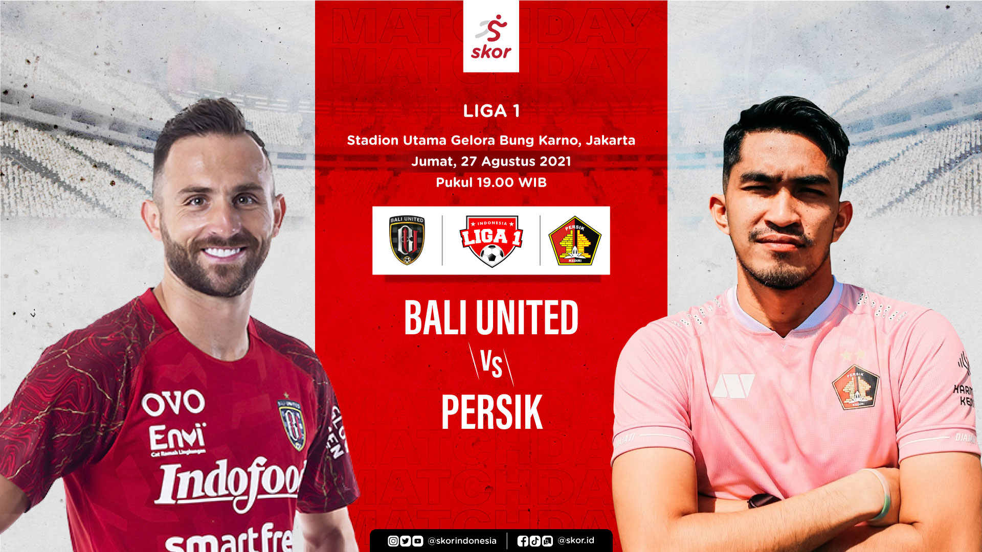 Susunan Pemain Bali United vs Persik  Kediri: Tak Ada Nama Stefano Lilipaly