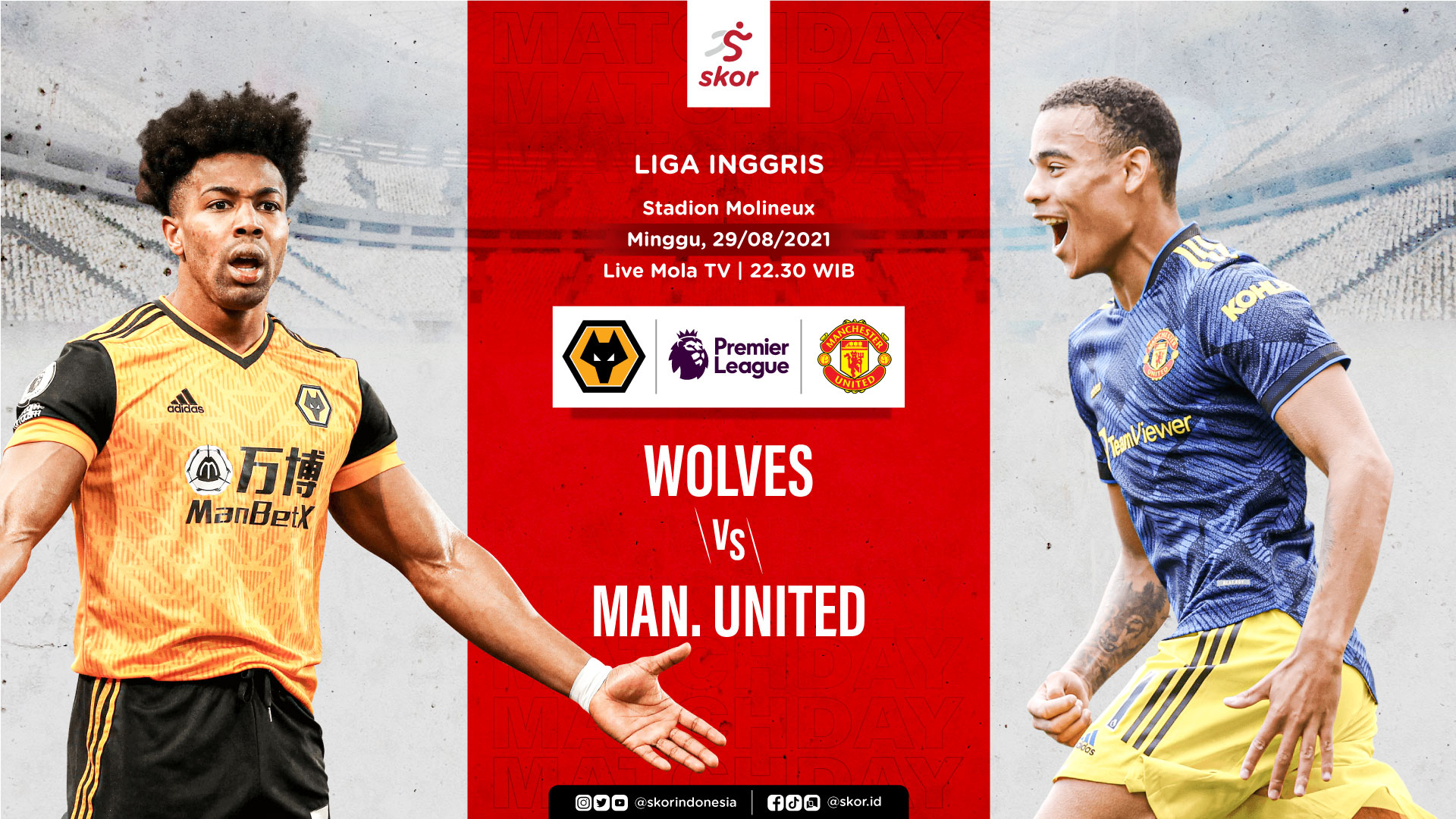 Link Live Streaming Wolves vs Manchester United di Liga Inggris