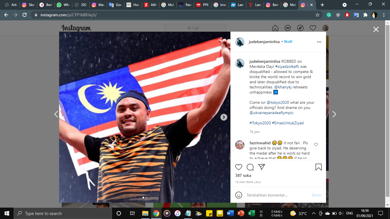 Paralimpiade Tokyo 2020: Atlet Malaysia Gagal Raih Emas karena Didiskualifikasi