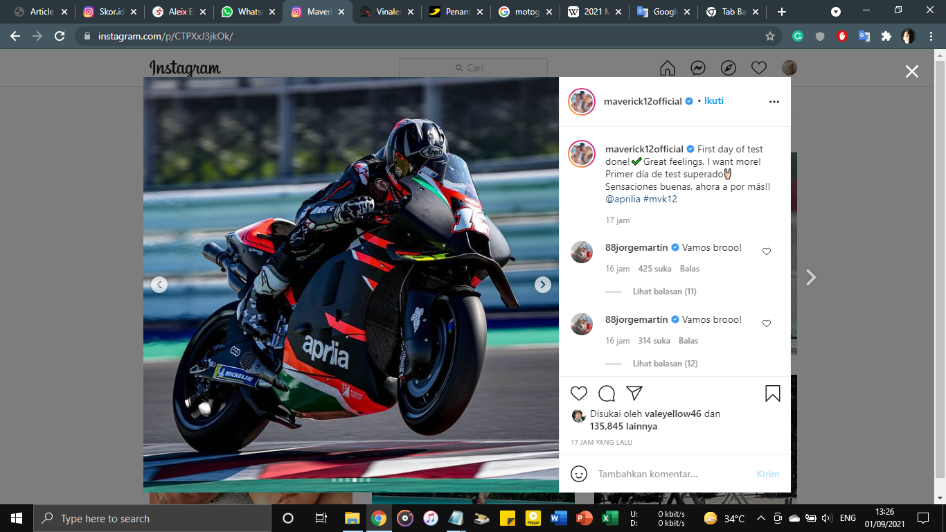 Maverick Vinales Debut di MotoGP Aragon 2021, Ini Alasan Aprilia