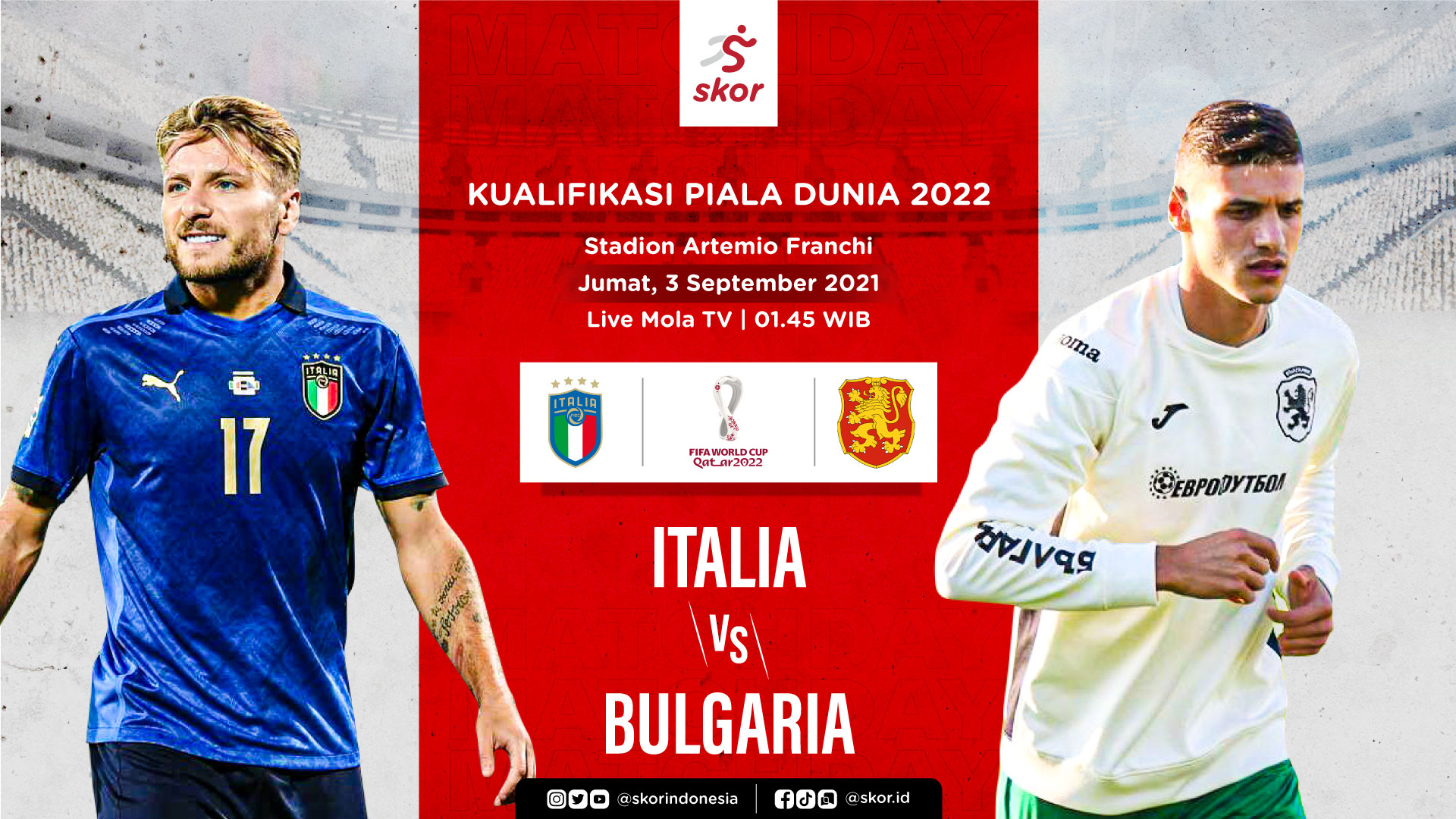 Prediksi Italia vs Bulgaria: Duel Bumi dan Langit
