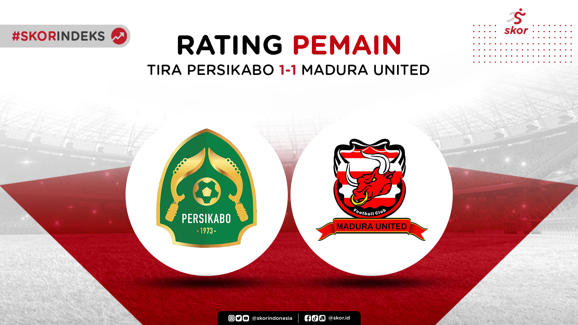 Skor Indeks Liga 1 2021-2022: Tira Persikabo vs Madura United