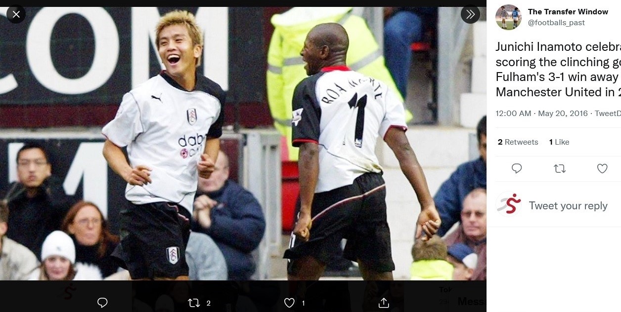 Junichi Inamoto Pemain Pertama asal Jepang di Arsenal, tapi Raih Sukses bersama Fulham