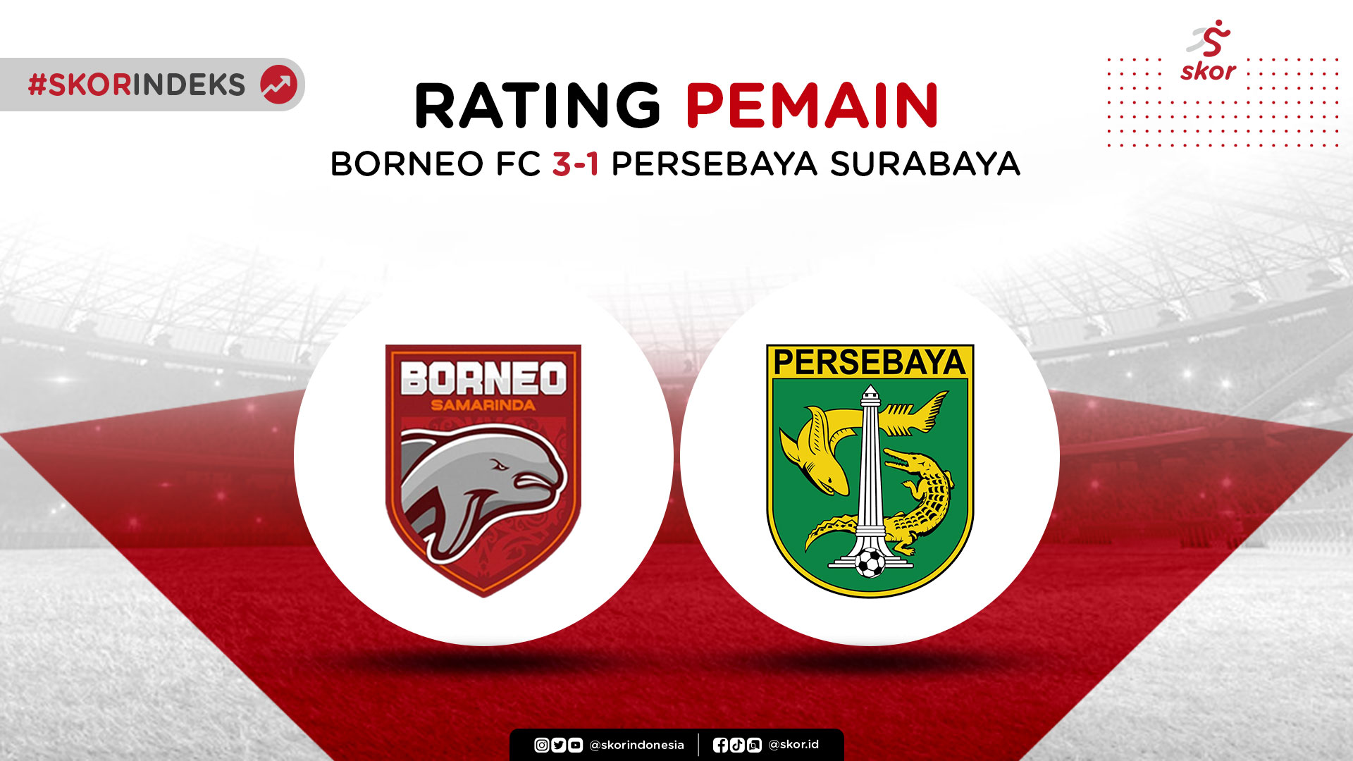 Skor Indeks Liga 1 2021-2022: Borneo FC vs Persebaya Surabaya