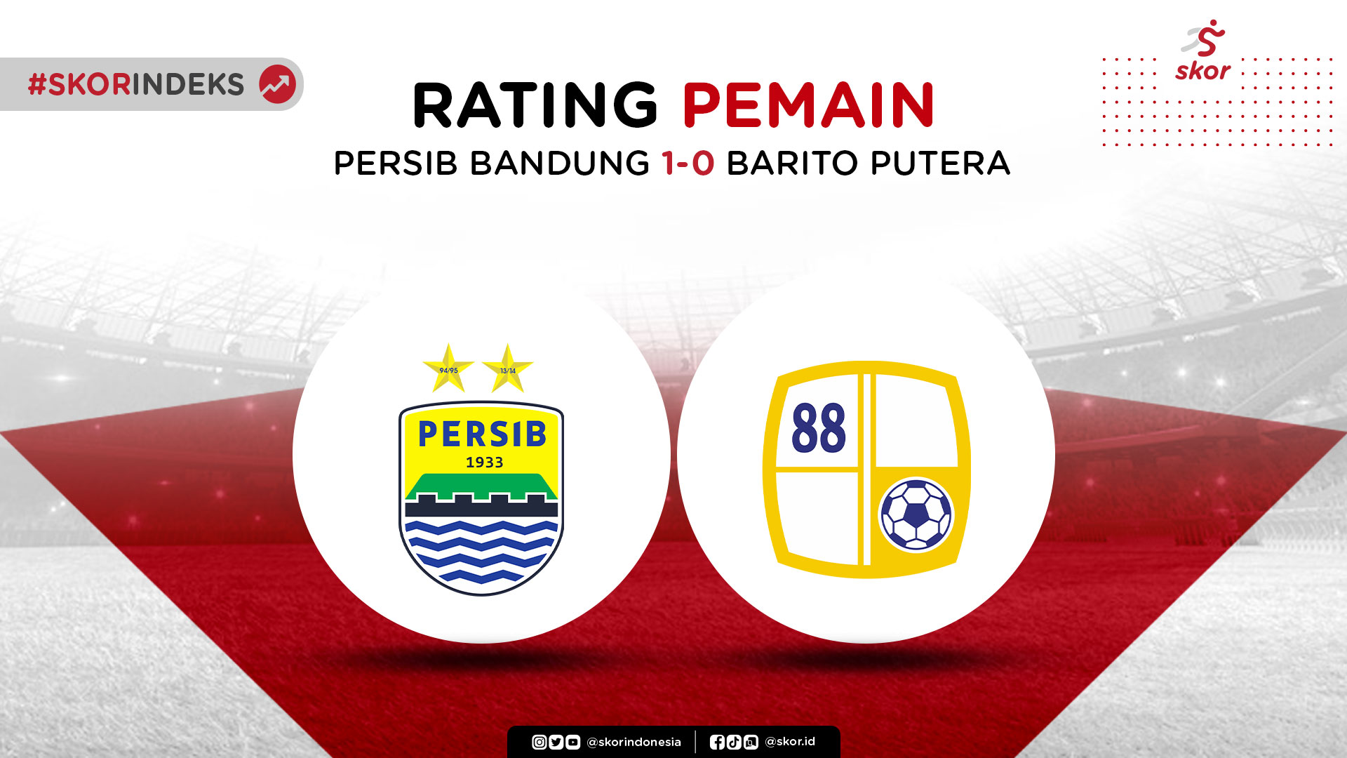 Skor Indeks Liga 1 2021-2022: Persib Bandung vs Barito Putera