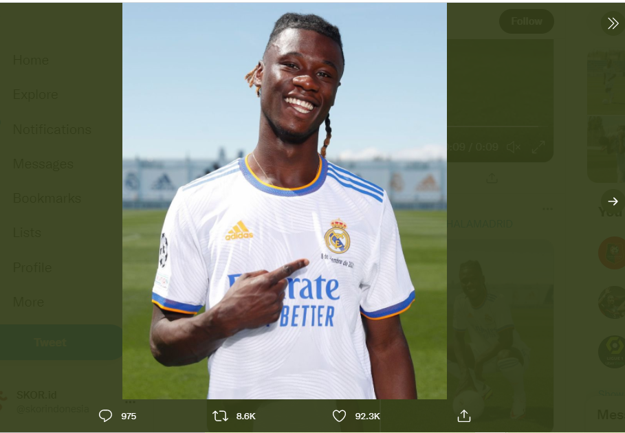 VIDEO: Tekad Eduardo Camavinga Meniti Mimpi Masa Kecil di Real Madrid