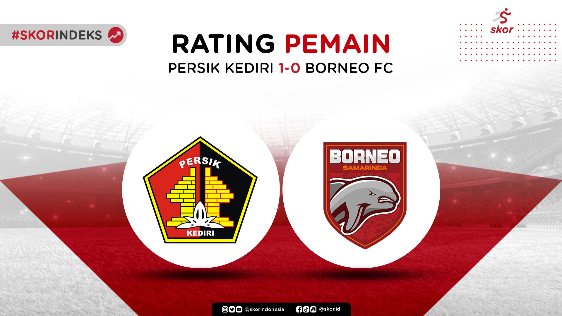 Skor Indeks Liga 1 2021-2022: Persik Kediri vs Borneo FC