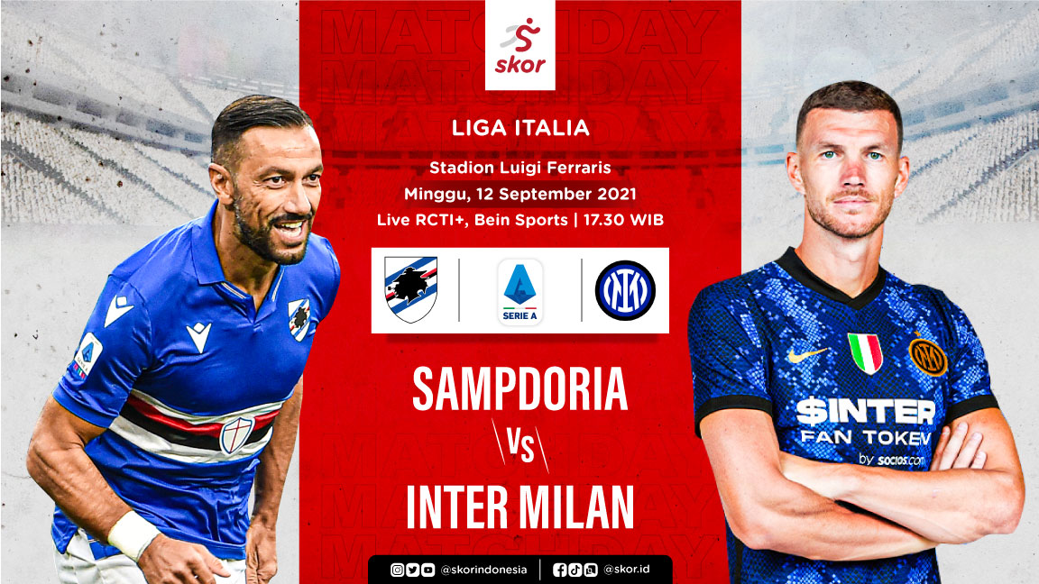 Link Live Streaming Sampdoria vs Inter Milan di Liga Italia