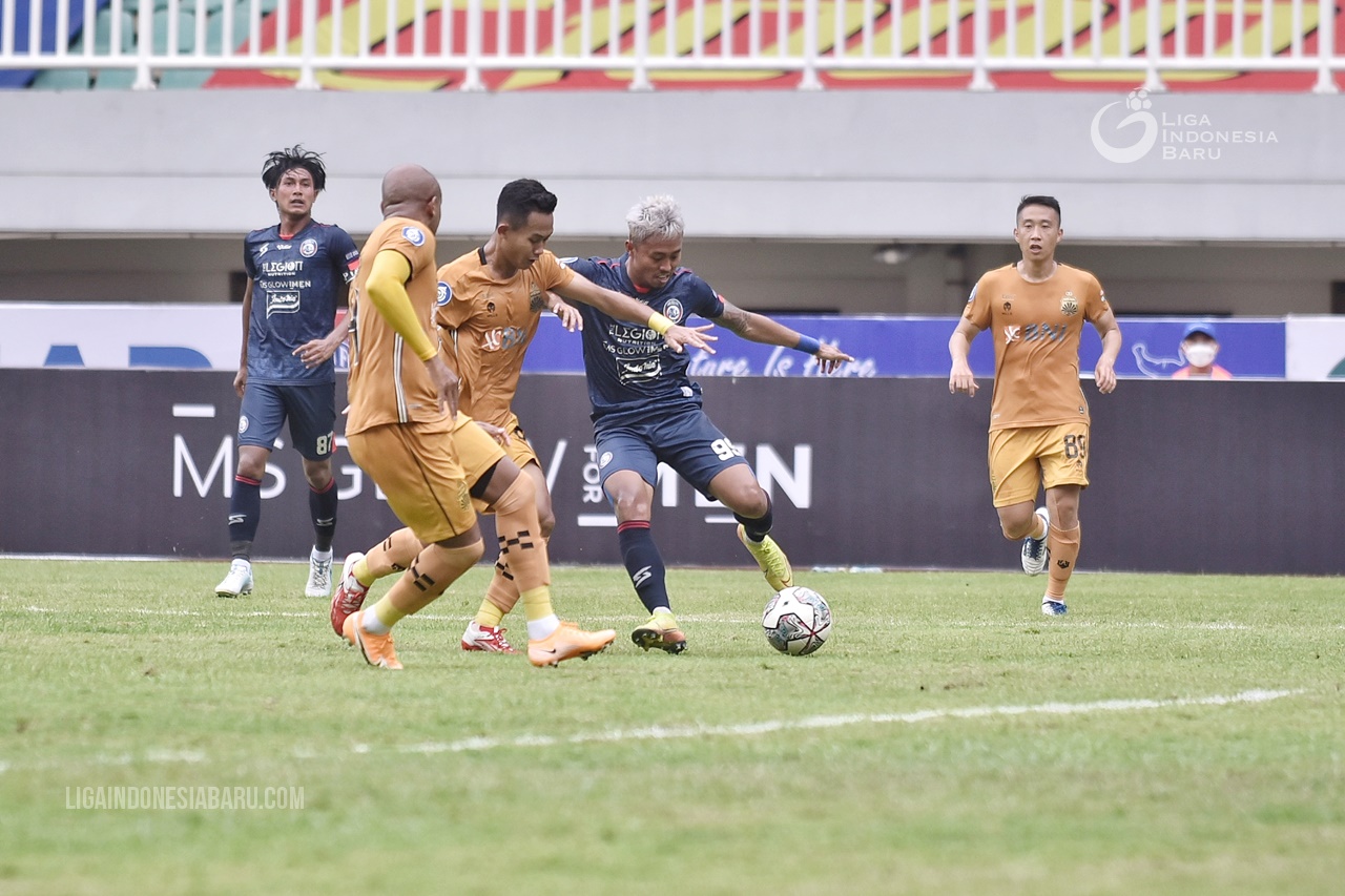 Hasil Arema FC vs Bhayangkara FC: Lawan Sepuluh Pemain, Singo Edan Gagal Menang