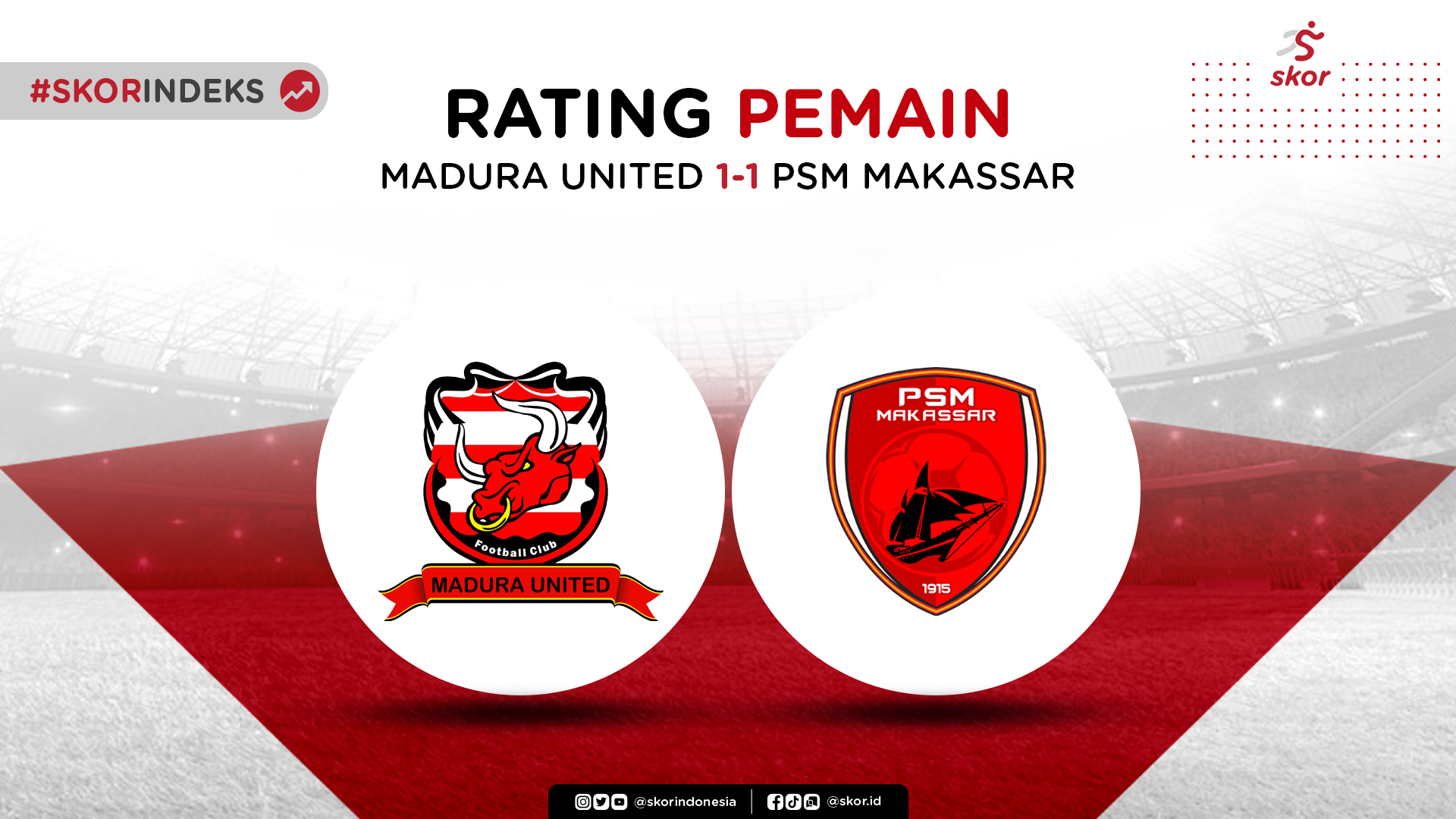 Skor Indeks Liga 1 2021-2022: Madura United vs PSM Makassar