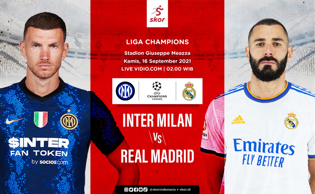 Link Live Streaming Inter Milan vs Real Madrid di Liga Champions