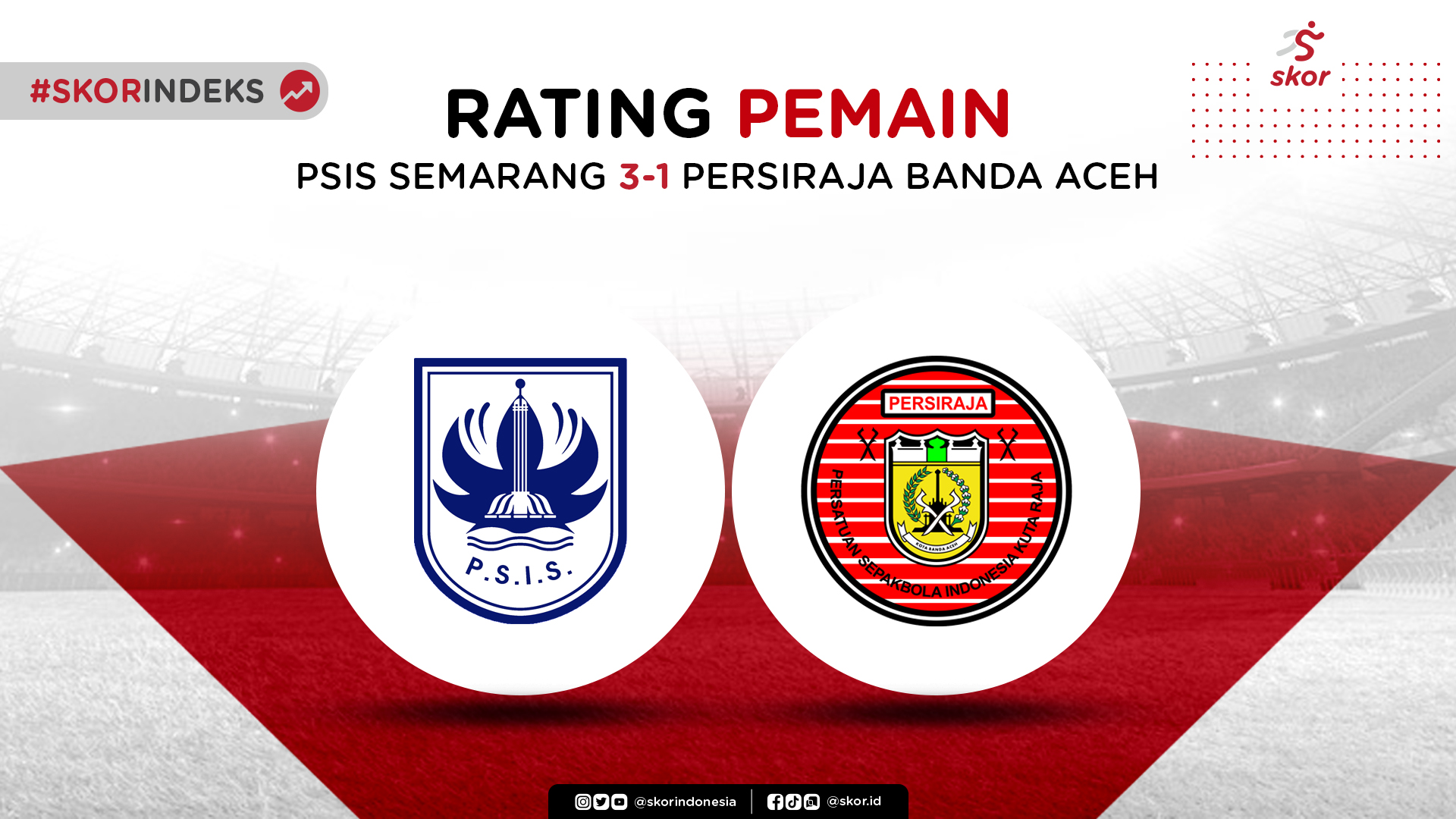 Skor Indeks Liga 1 2021-2022: PSIS Semarang vs Persiraja Banda Aceh