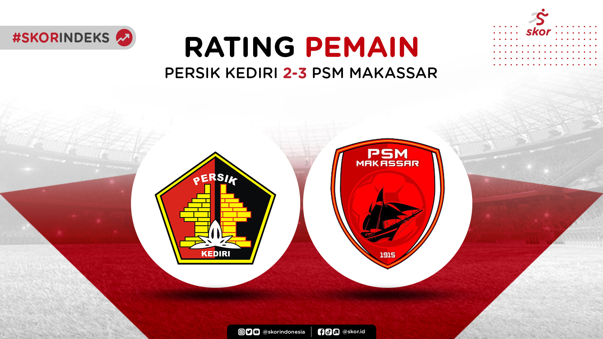 Skor Indeks Liga 1 2021-2022: Persik vs PSM Makassar