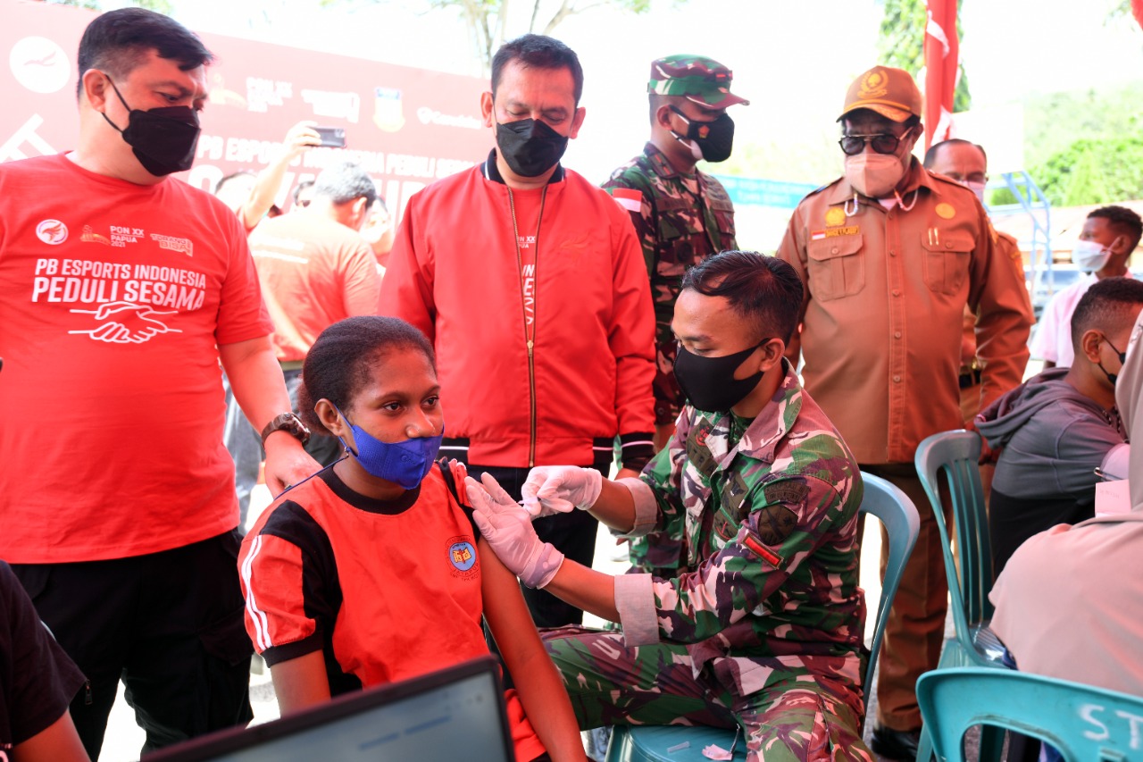 Dukung dan Sukseskan PON XX Papua 2021, PBESI Ikut Andil dalam Pemerataan Vaksinasi