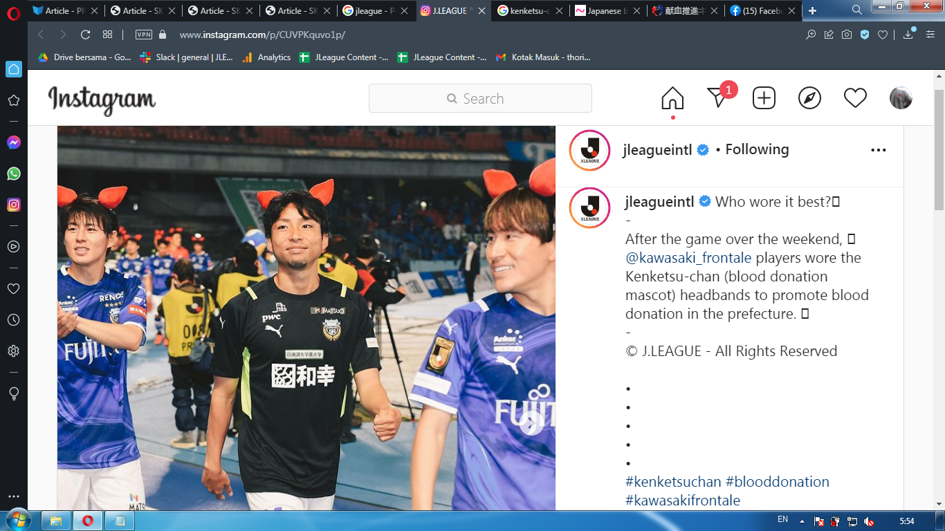 Mengenal Telinga Imut yang Dipakai Pemain Kawasaki Frontale, Kenketsu-chan