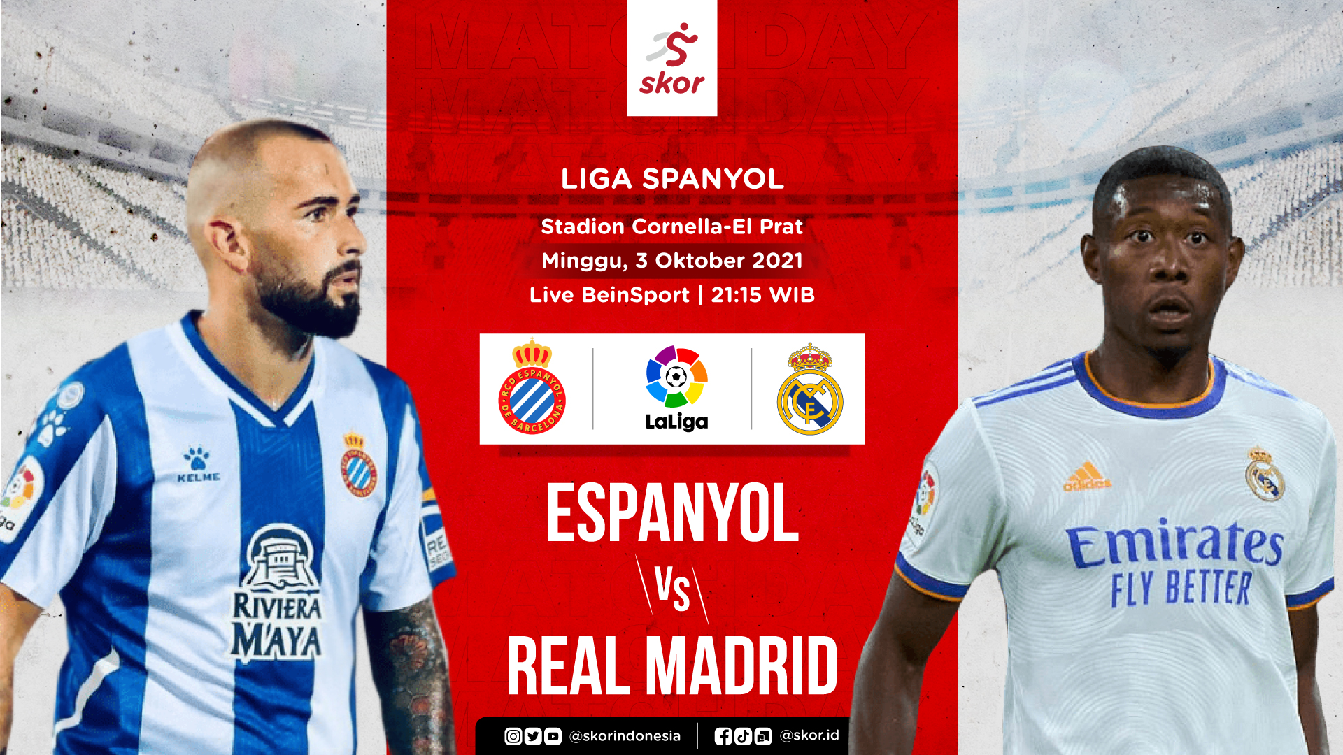 Link Live Streaming Liga Spanyol Hari Ini: Espanyol vs Real Madrid, Lupakan Memori Buruk